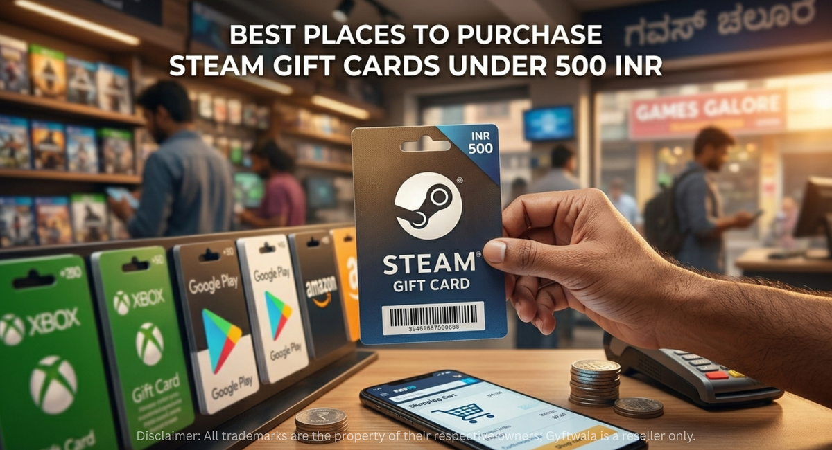 Steam gift card India under 500 INR gaming wallet purchase display
