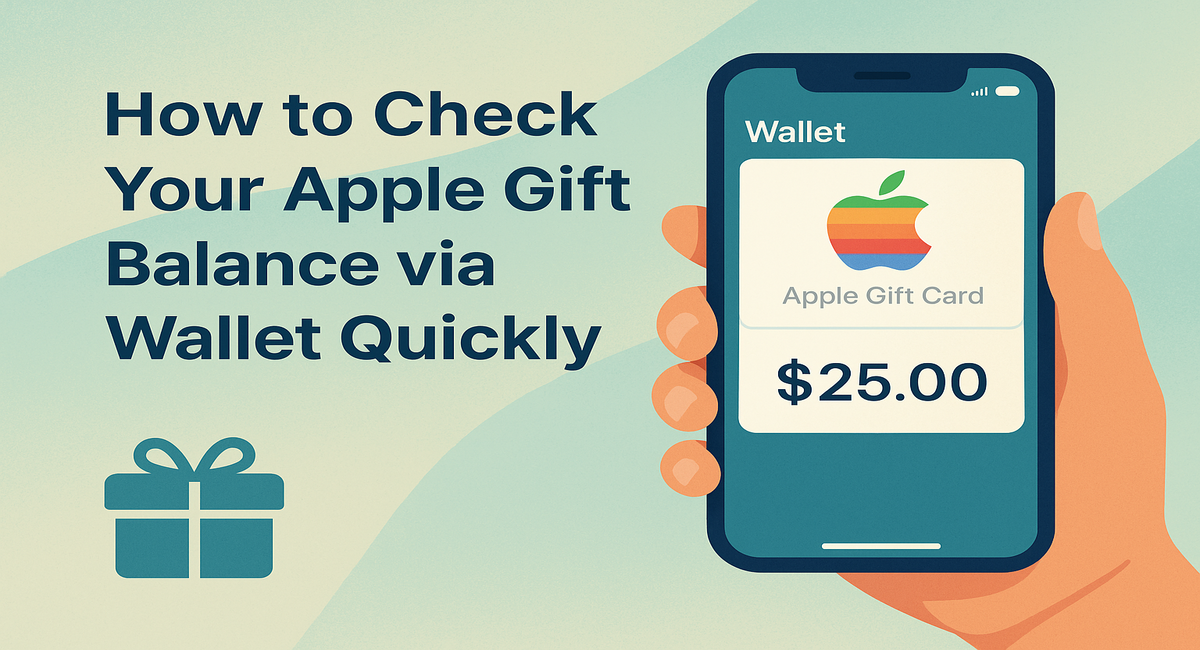 Apple gift card balance shown in Wallet app on smartphone