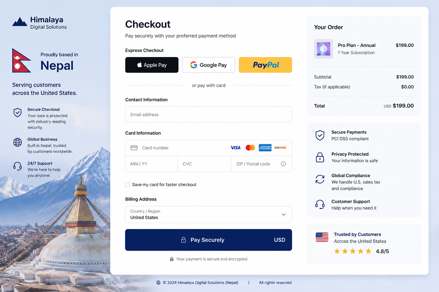 US Payment methods Image