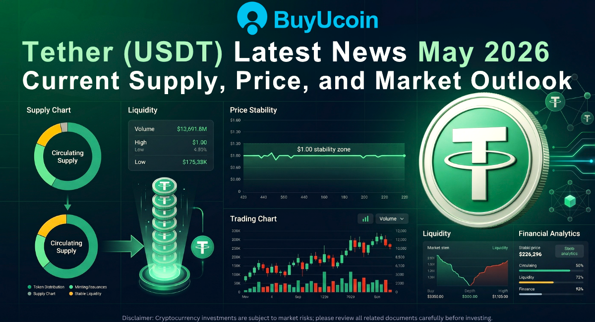 Tether (USDT) latest news and market outlook for May 2026 with supply, liquidity, price stability, and trading analytics dashboard.