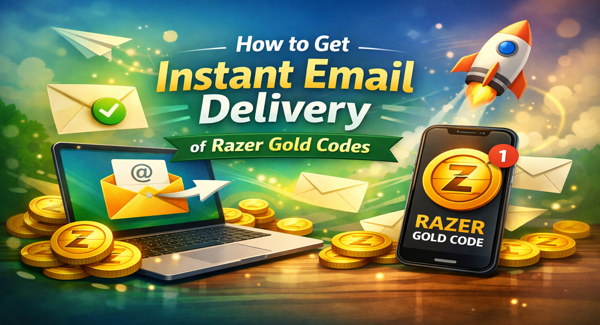 Instant email delivery of Razer Gold gift card code