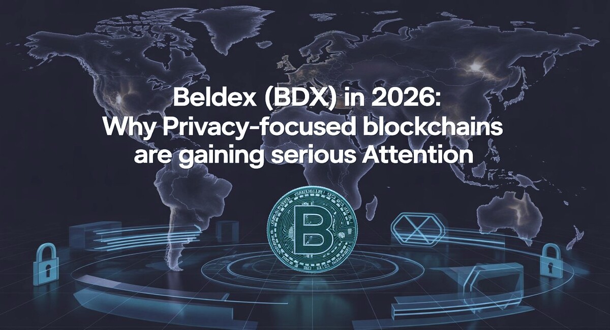 Beldex (BDX) privacy-focused blockchain visual showing secure transactions and rising global interest in privacy coins in 2026.