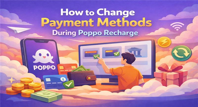 Change payment methods during Poppo recharge to buy Poppo Live Coins securely