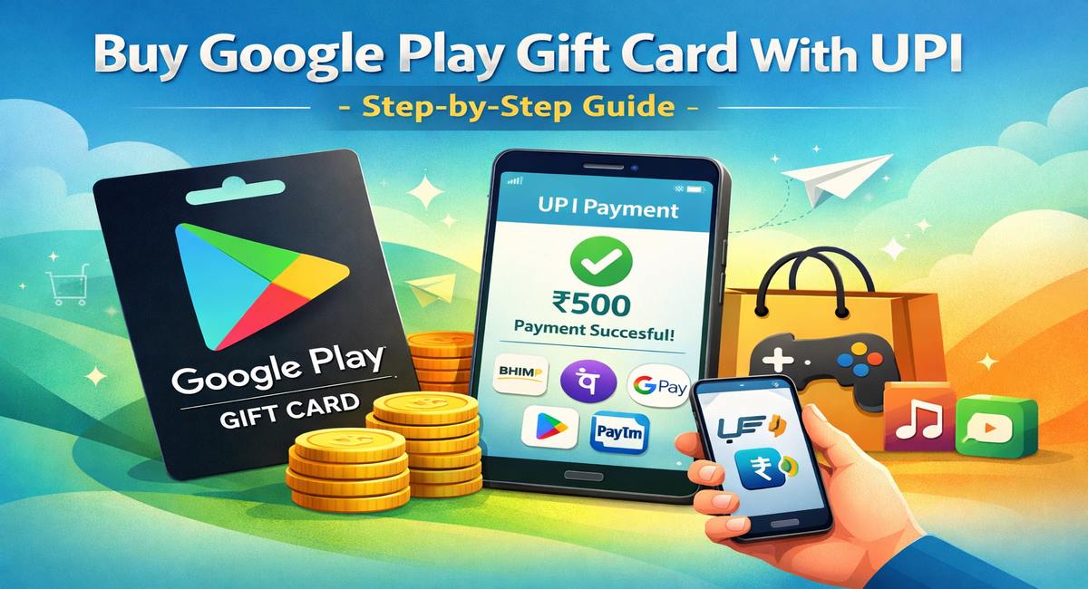 Buy Google Play Gift Card with UPI instantly