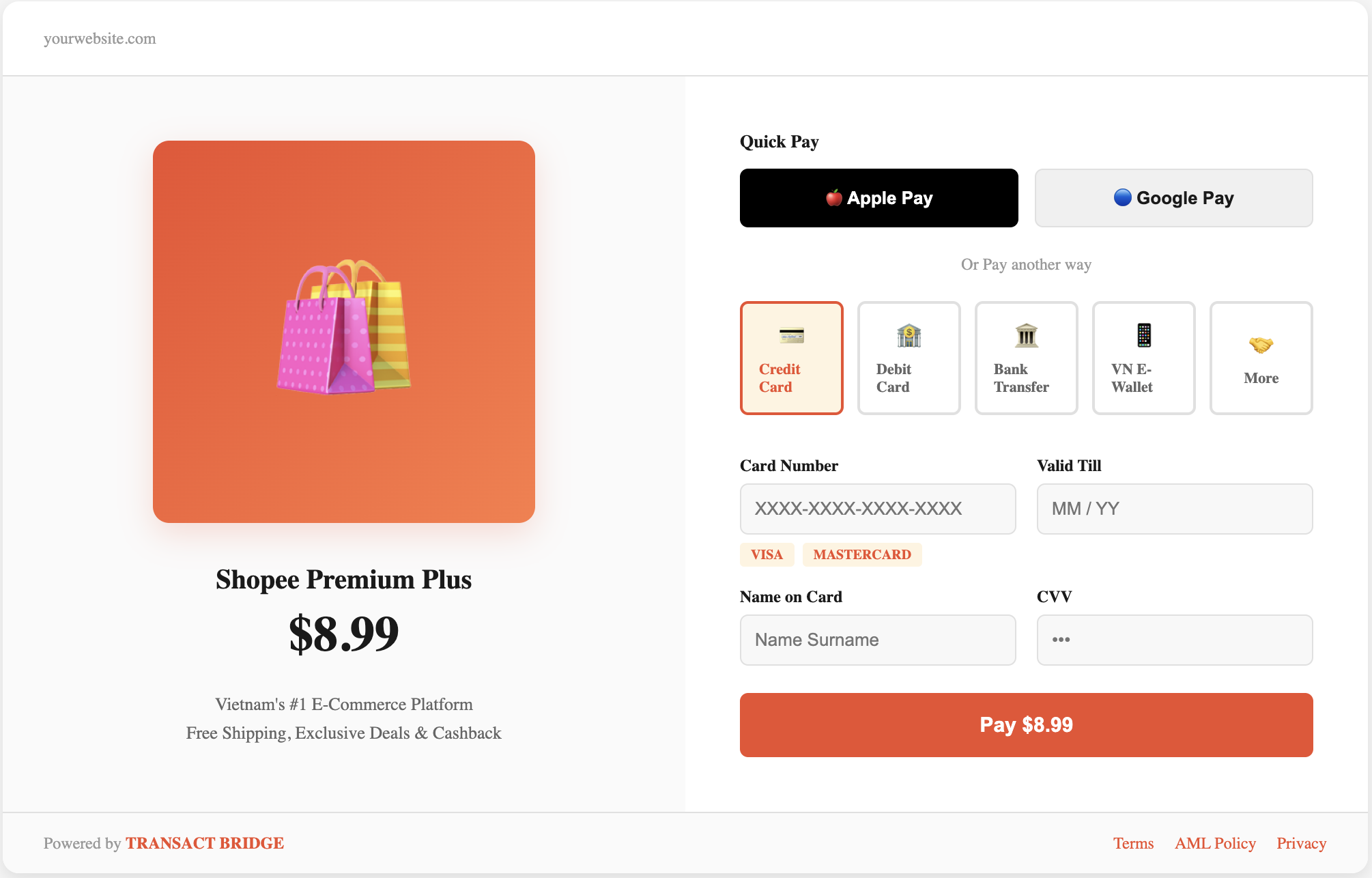 US Payment methods Image