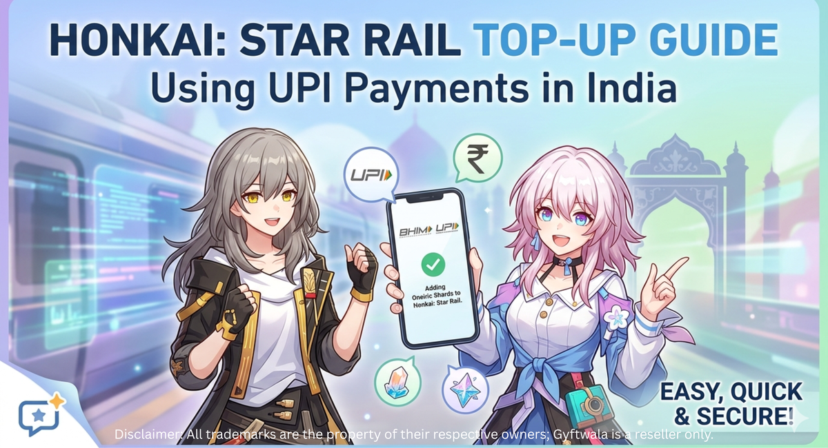 Honkai Star Rail top-up guide using UPI payments in India for instant Oneiric Shards and Stellar Jade recharge online with secure payment method.